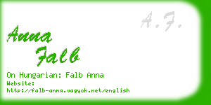 anna falb business card